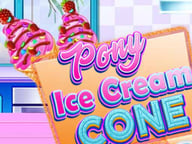 Pony Ice Cream Cone Logo