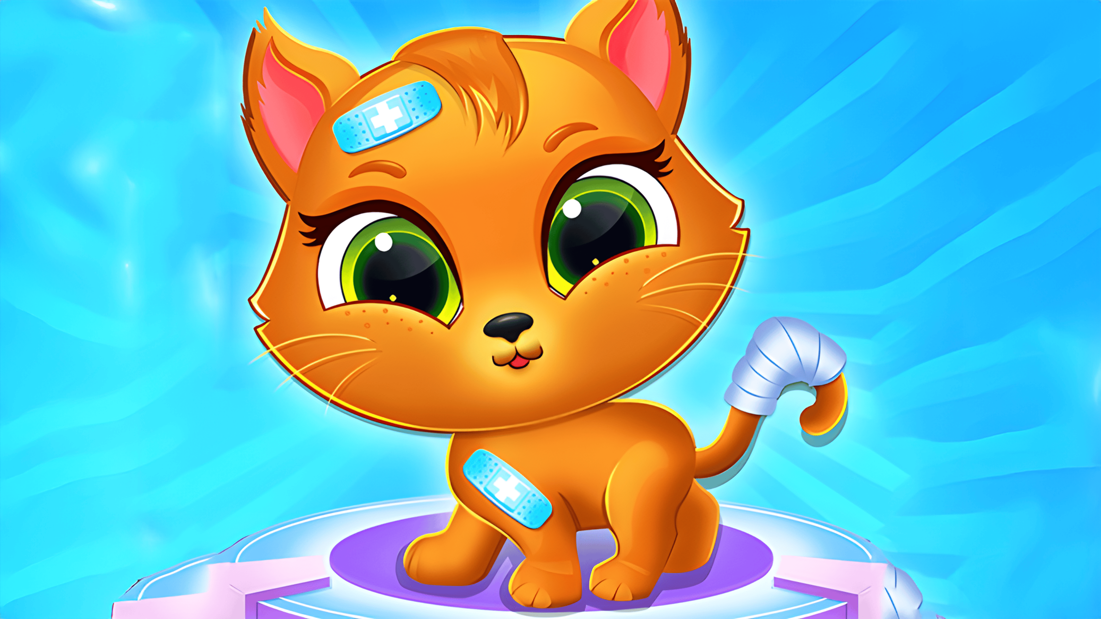 Cute Cat Doctor Logo