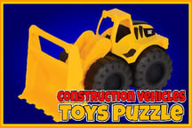 Construction Vehicles Toys Puzzle Logo