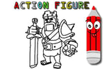 Action Figure Coloring Logo