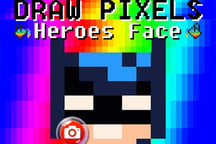 Draw Pixels Heroes Face Logo