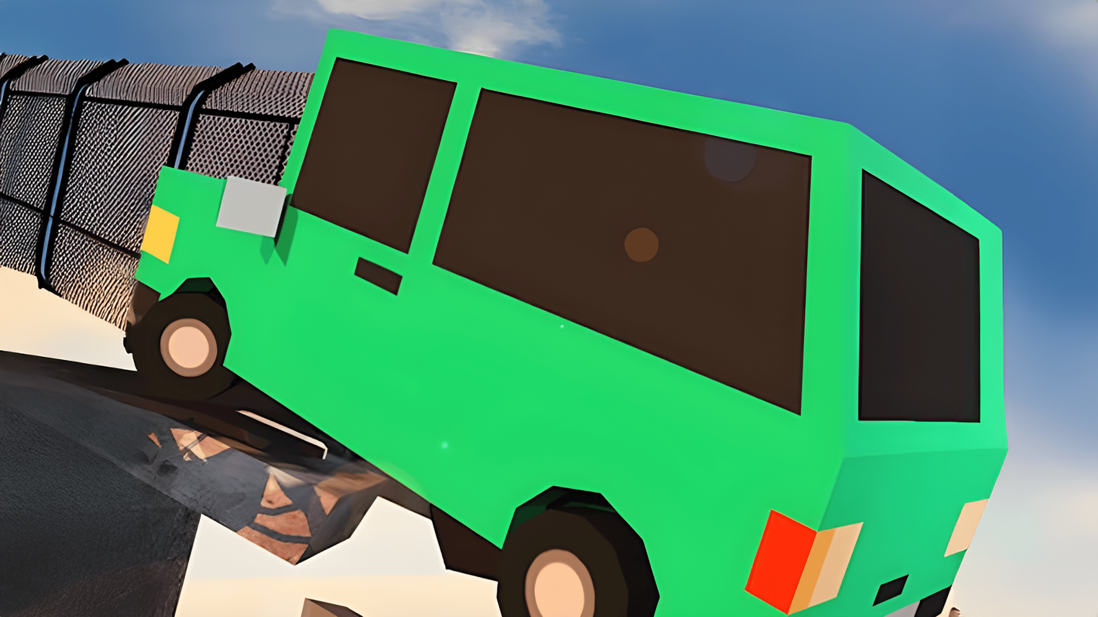 Broken Bridge Car Driving Logo