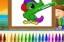 Cute Animals Coloring Logo