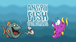 Angry Fish Coloring Logo