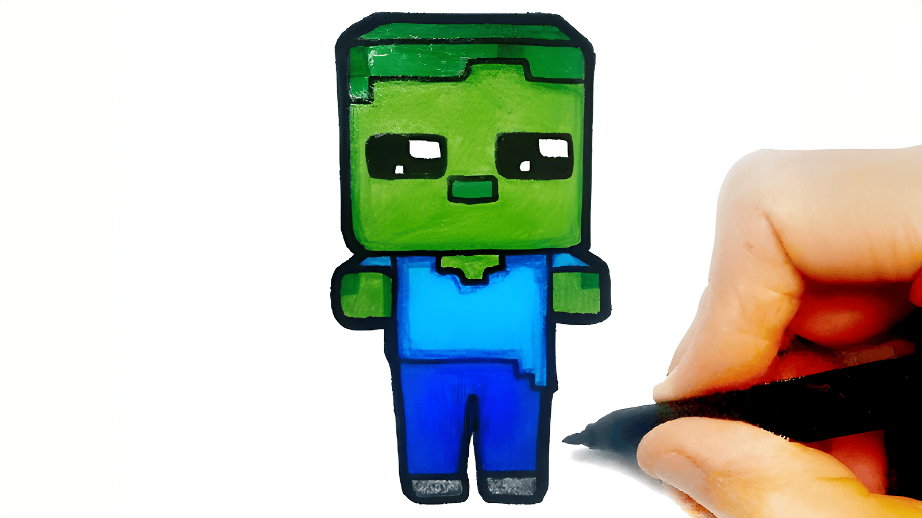 Easy Kids Coloring Mineblox Logo