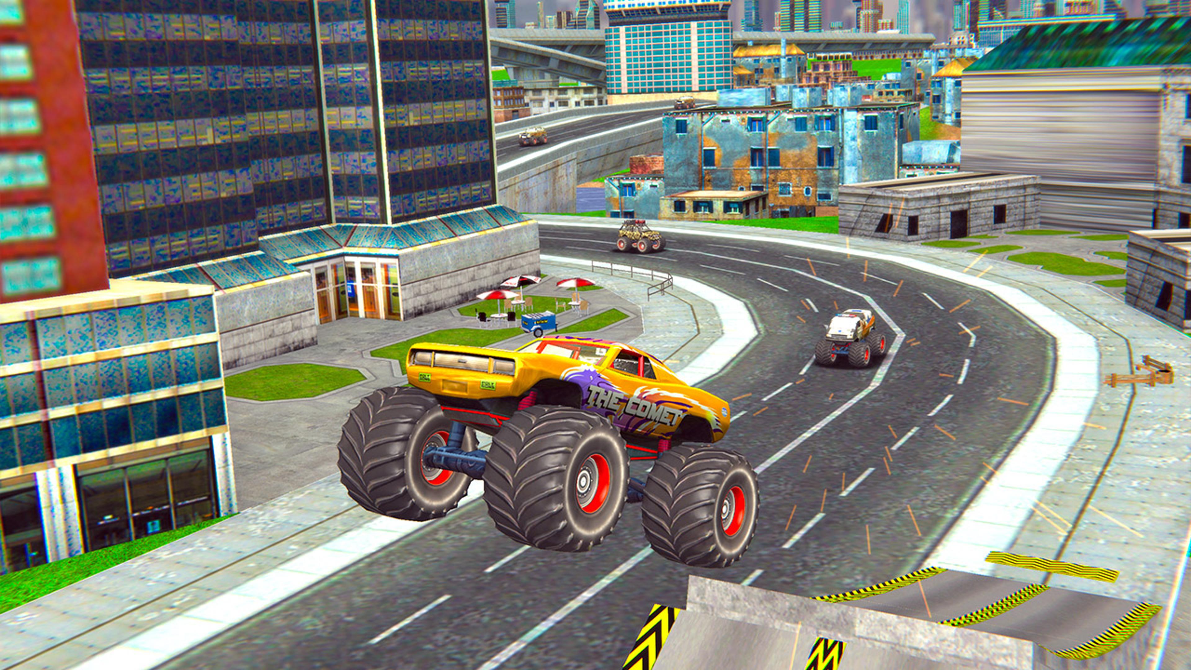 Monster Truck Stunts Free Jeep Racing Games Logo