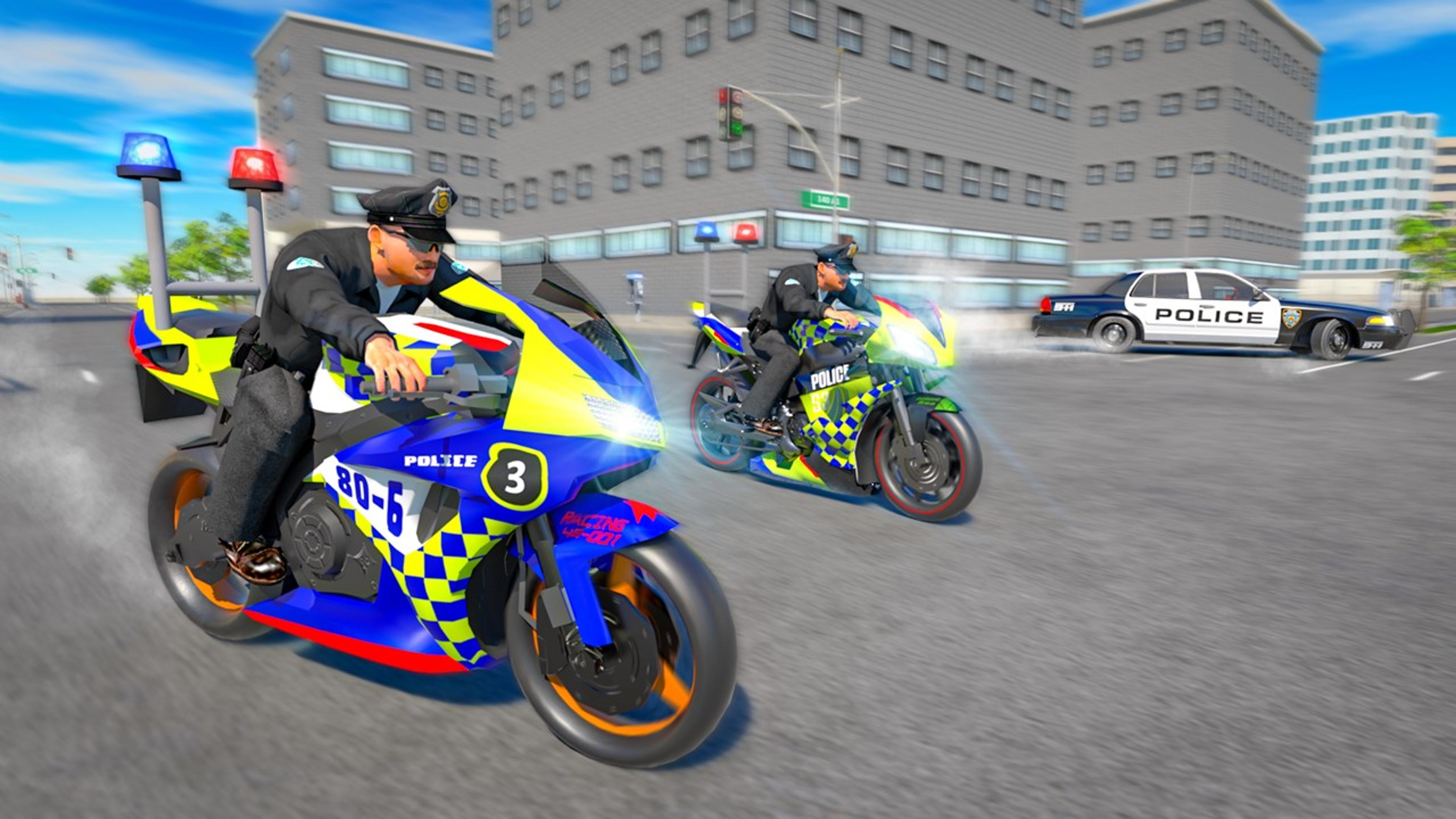 Police Bike Stunt Race Game Logo