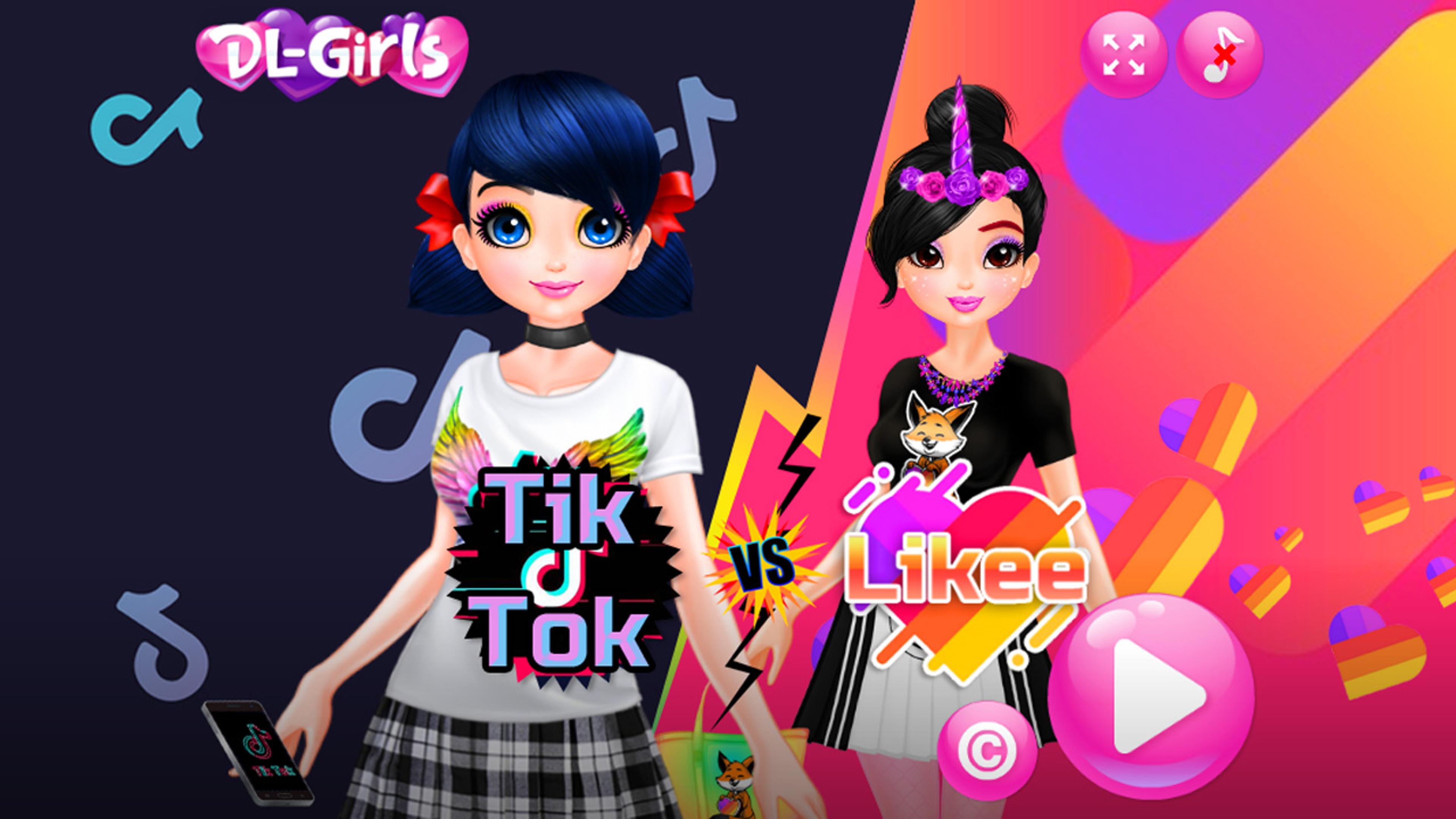 TikTok girls vs Likee girls Logo