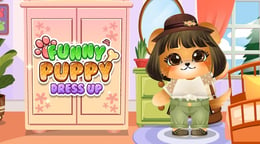 Funny Puppy Dress Up Logo