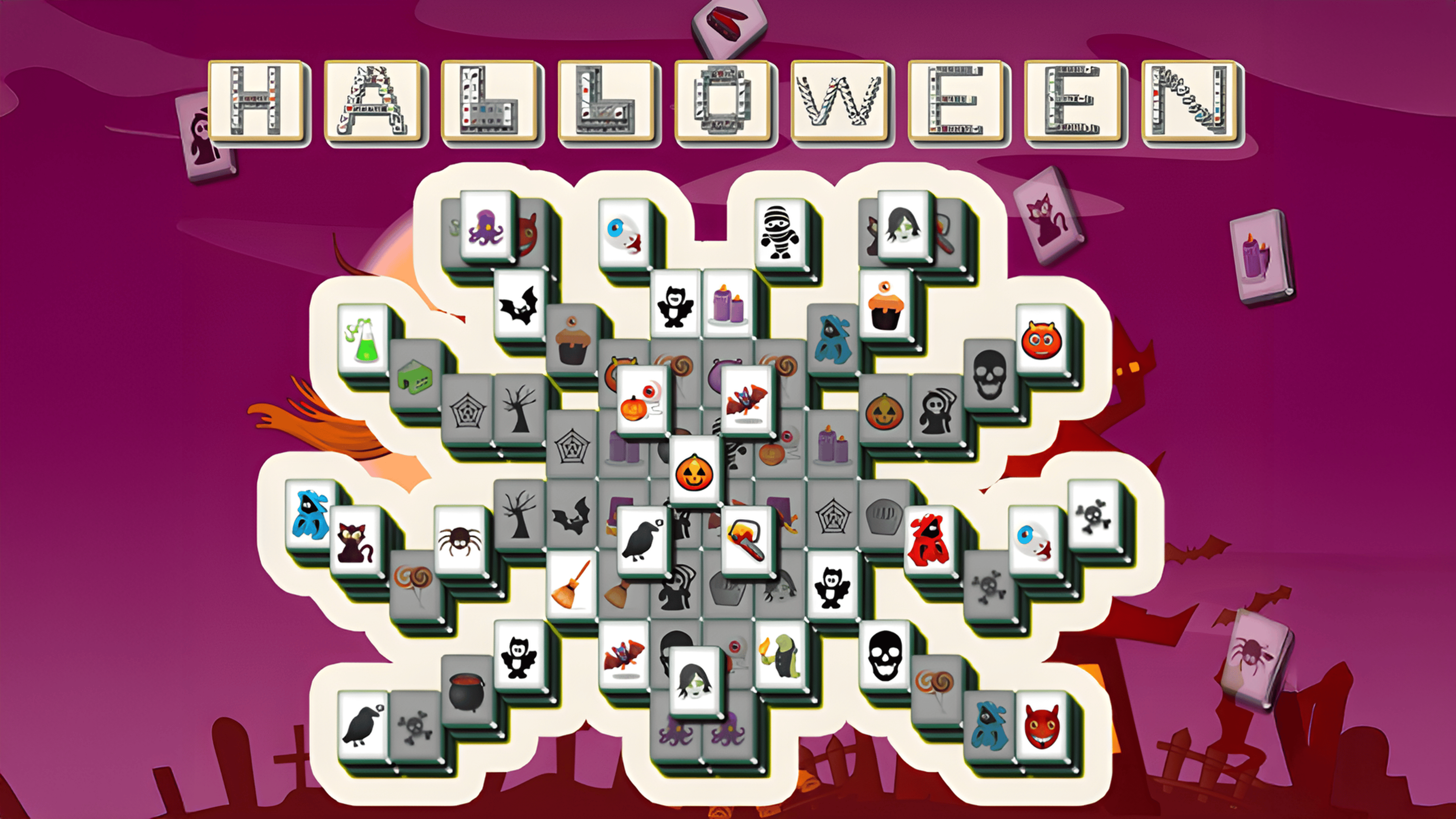 Halloween Mahjong Deluxe Logo