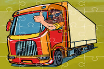 Semi Trucks Jigsaw Logo