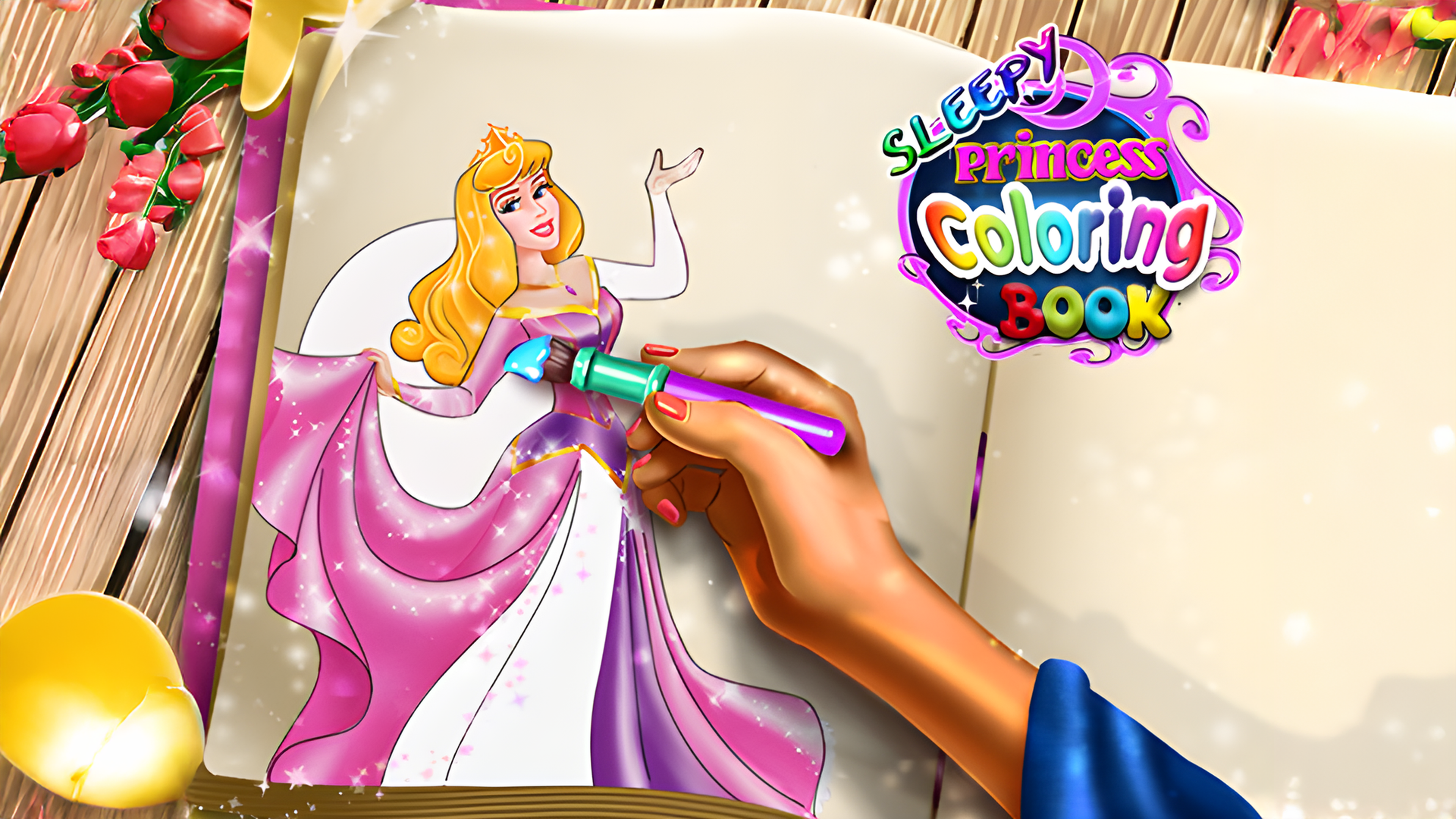 Sleepy Princess Coloring Book Logo