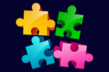 Cartoon Puzzle Logo