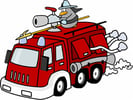 Cartoon Trucks Slide Logo