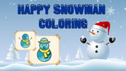 Happy Snowman Coloring Logo