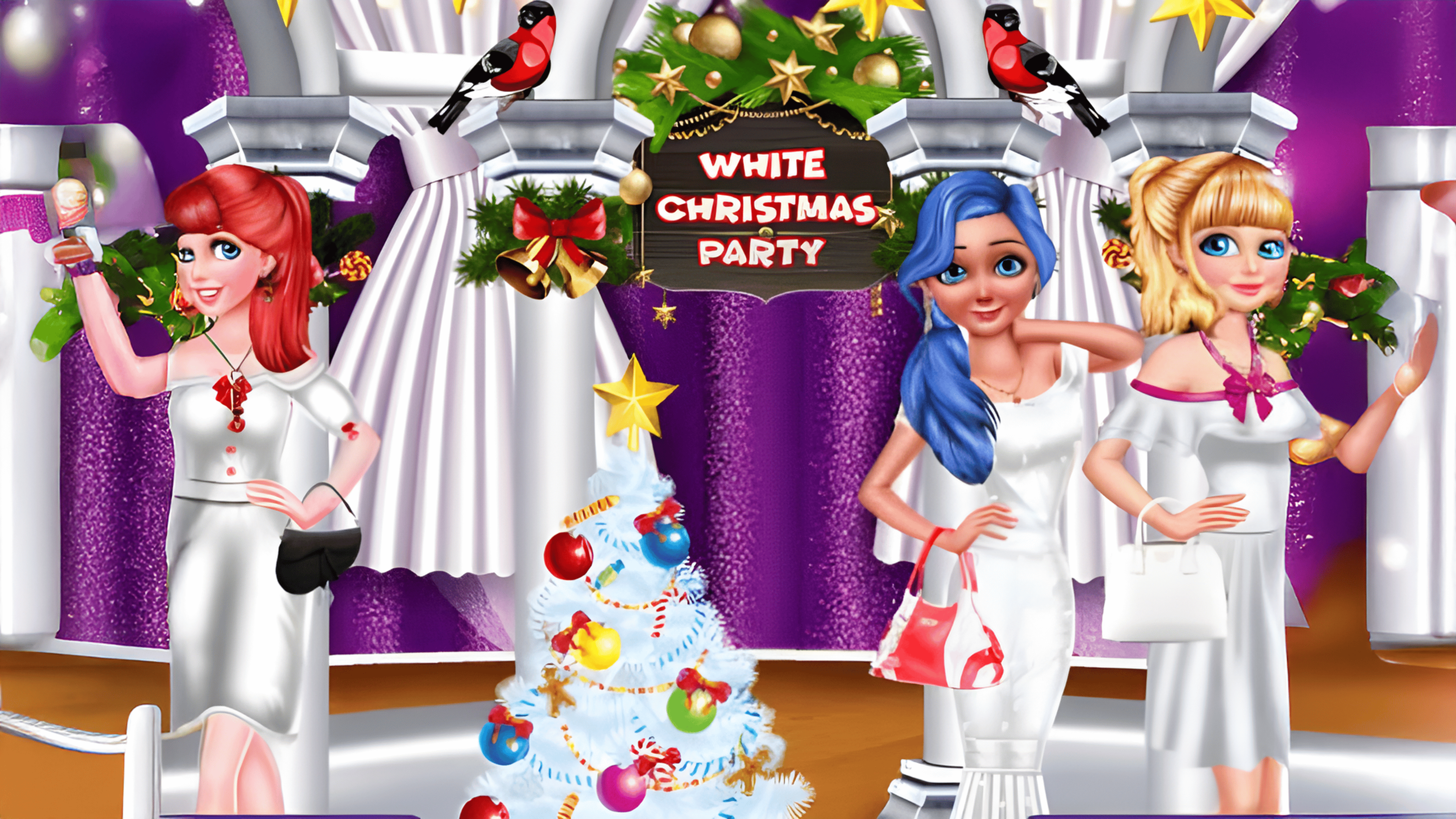 White Christmas Party  Logo