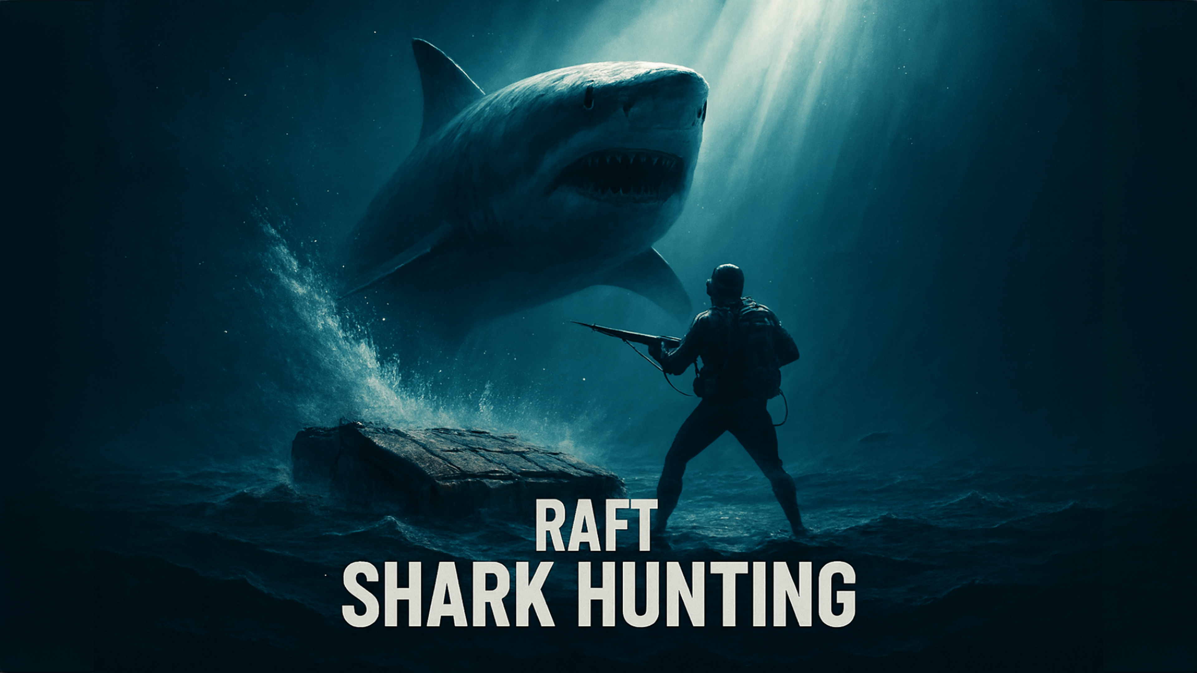 Raft Shark Hunting Logo