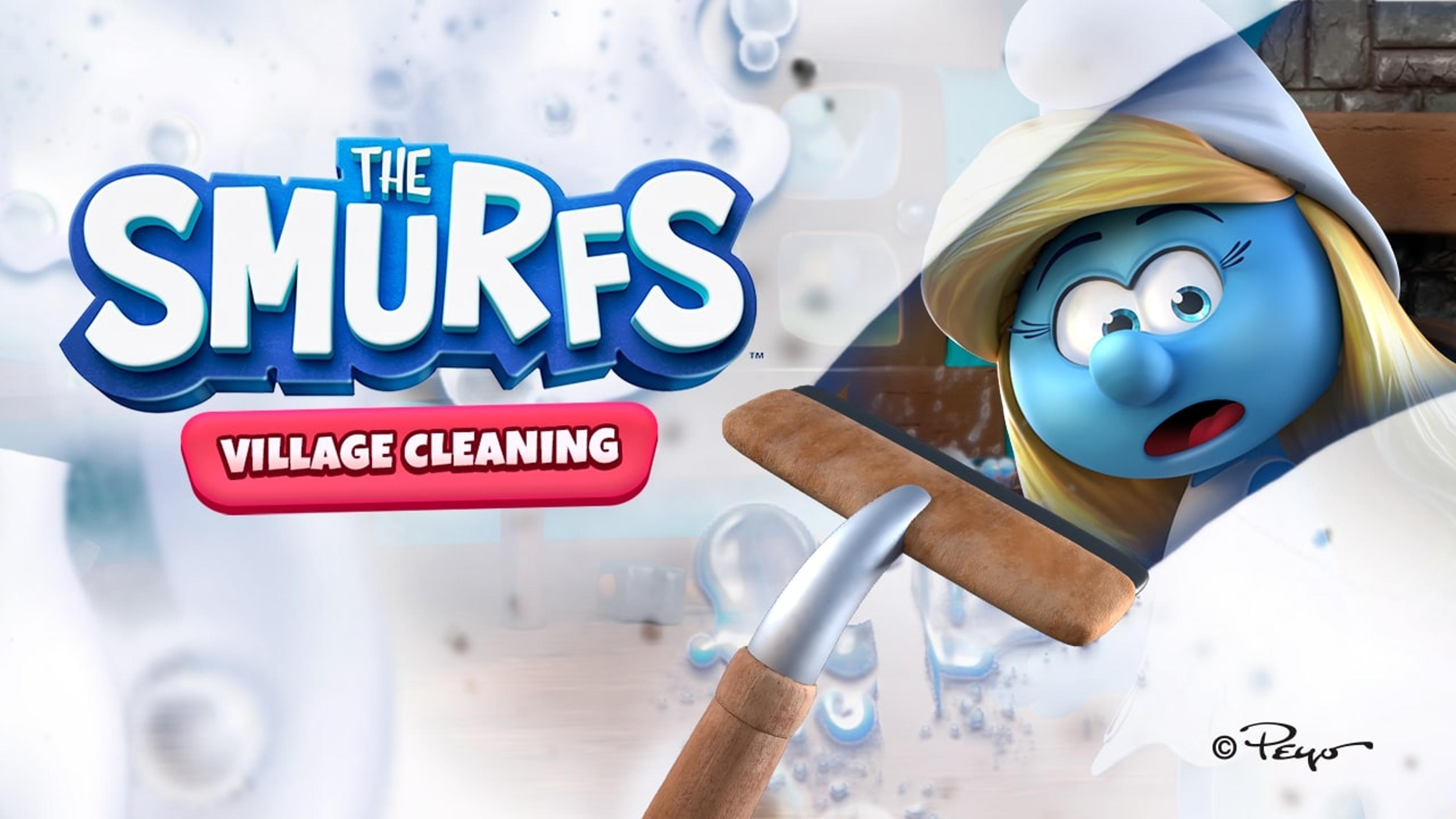 The Smurfs Village Cleaning Logo
