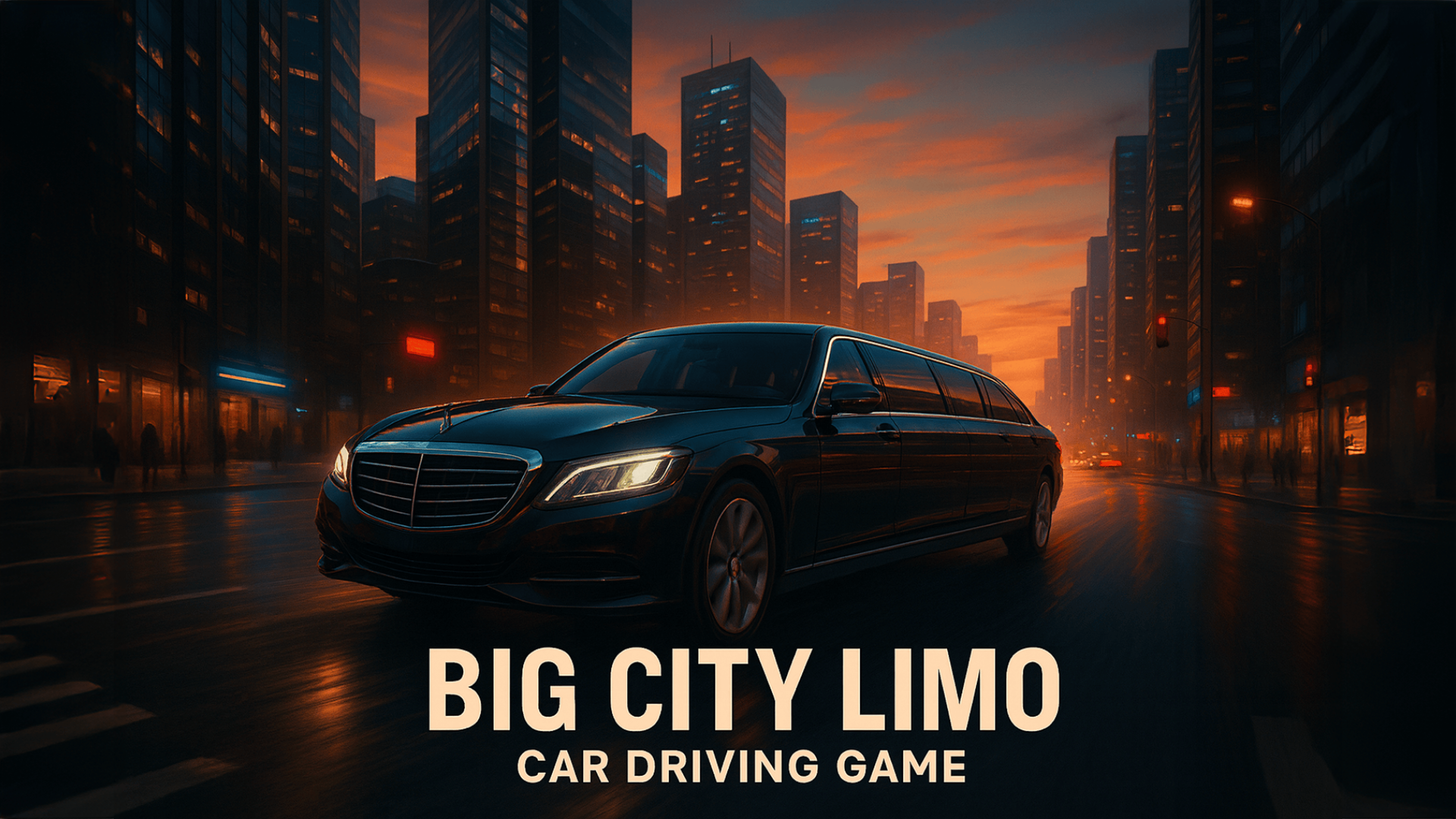 Big City Limo Car Driving Game Logo