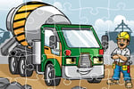 Construction Trucks Jigsaw Logo