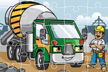 Construction Trucks Jigsaw Logo