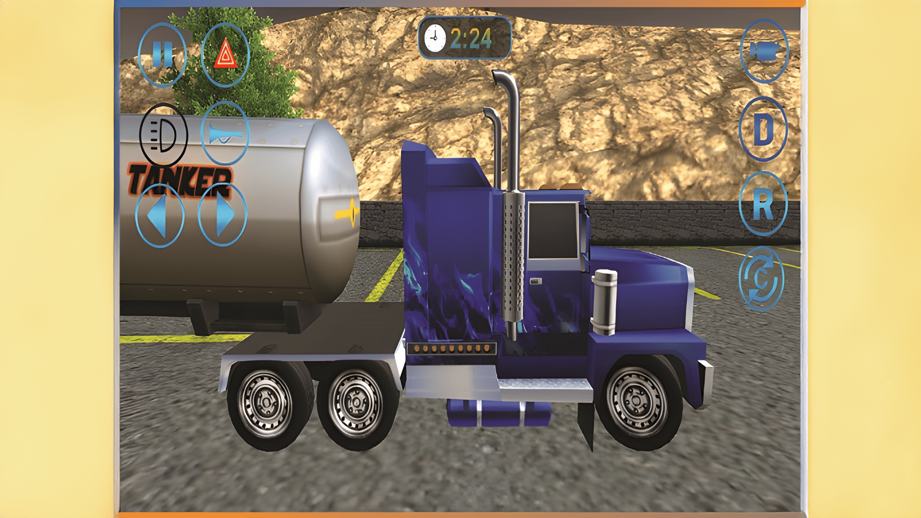 Oil Tanker Transport Driving Simulation Game Logo