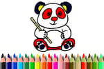 BTS Panda Coloring Logo