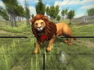 Lion Hunting 3D Logo