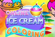 Online Ice Cream Coloring Logo