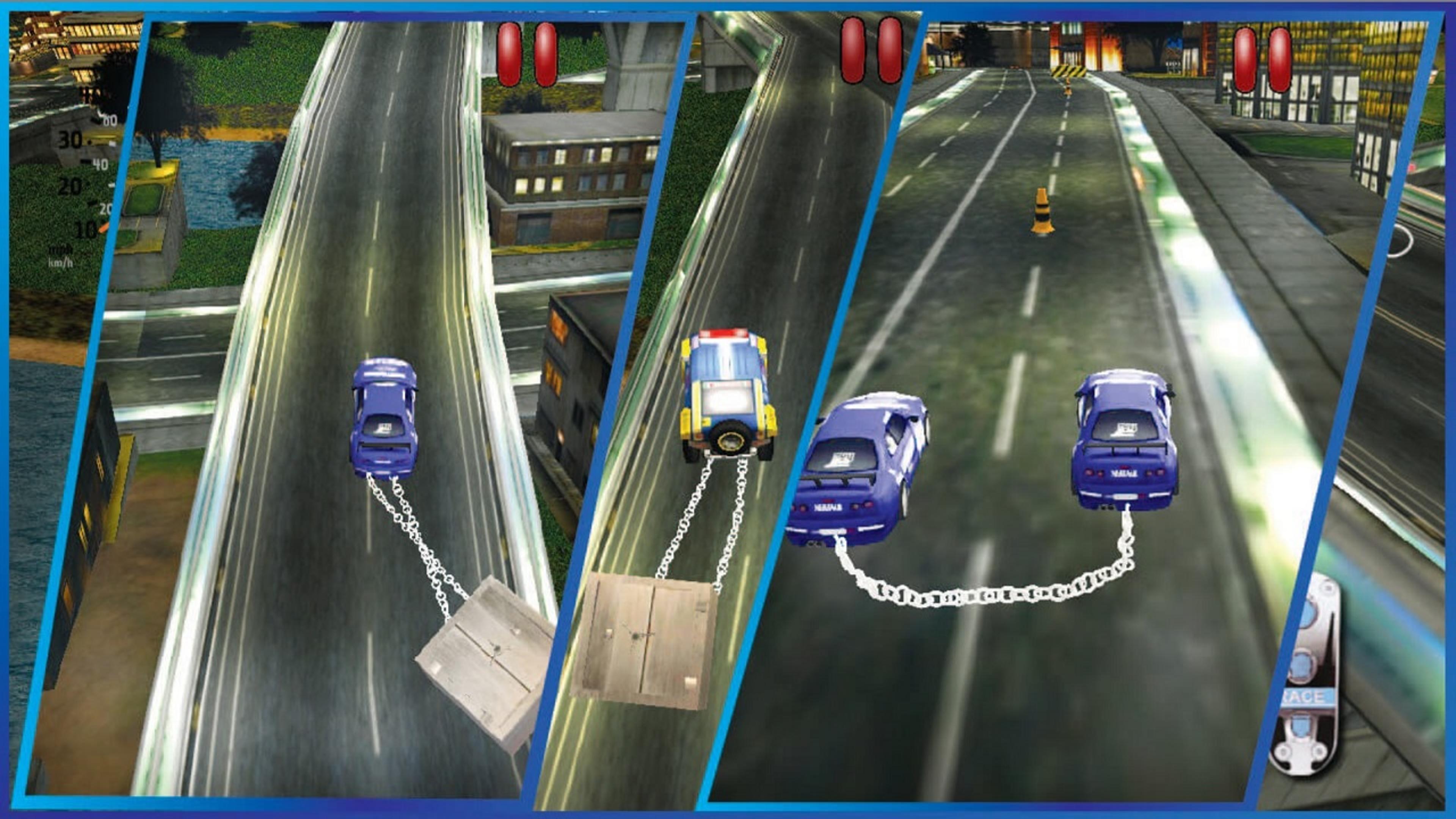 Chained Impossible Driving Police Cars Logo