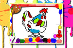 Chicken Coloring Book Logo