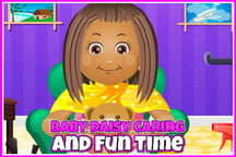 Baby Daisy Caring and Fun Time Logo