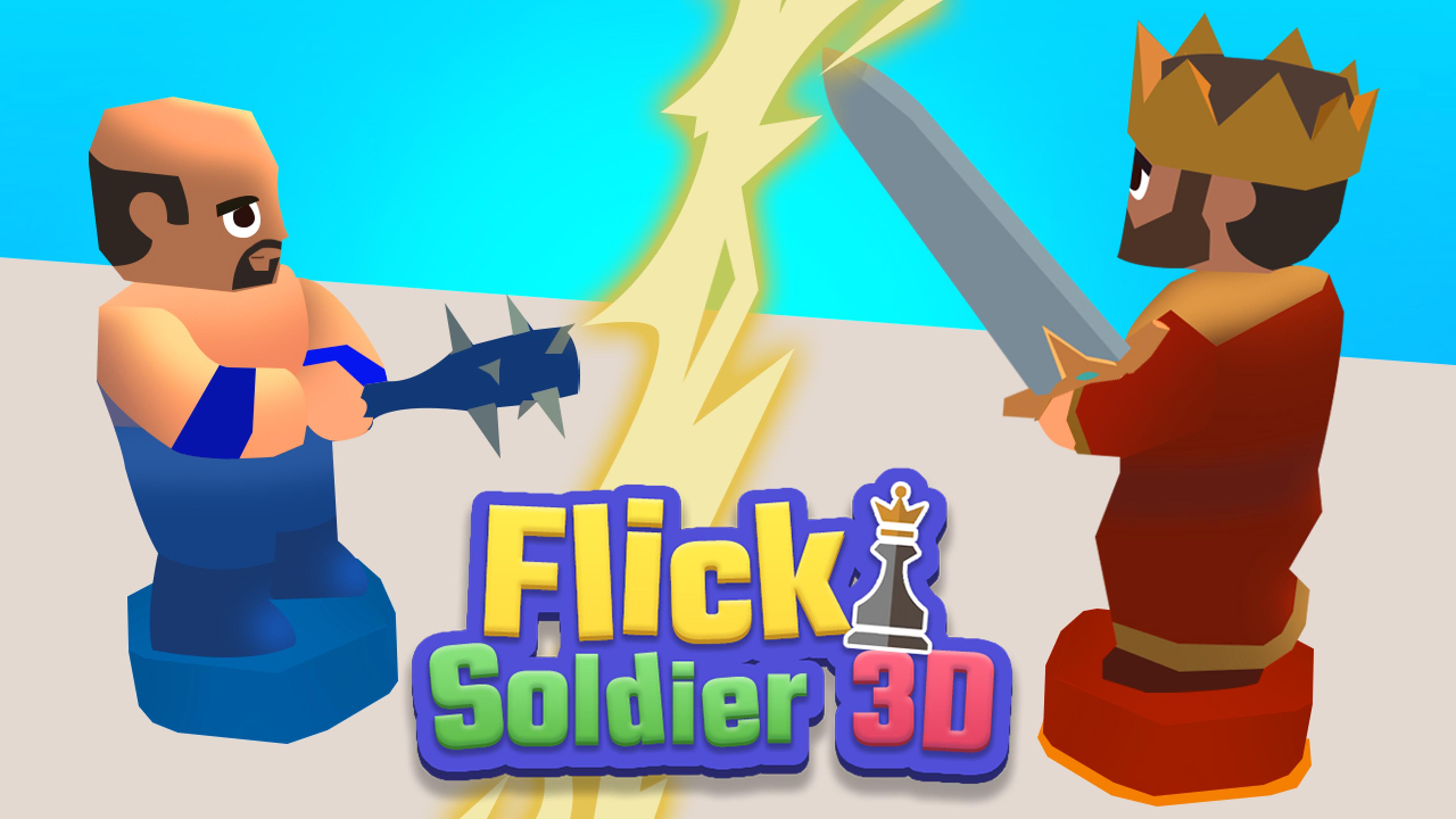 Flick Soldier 3D Logo