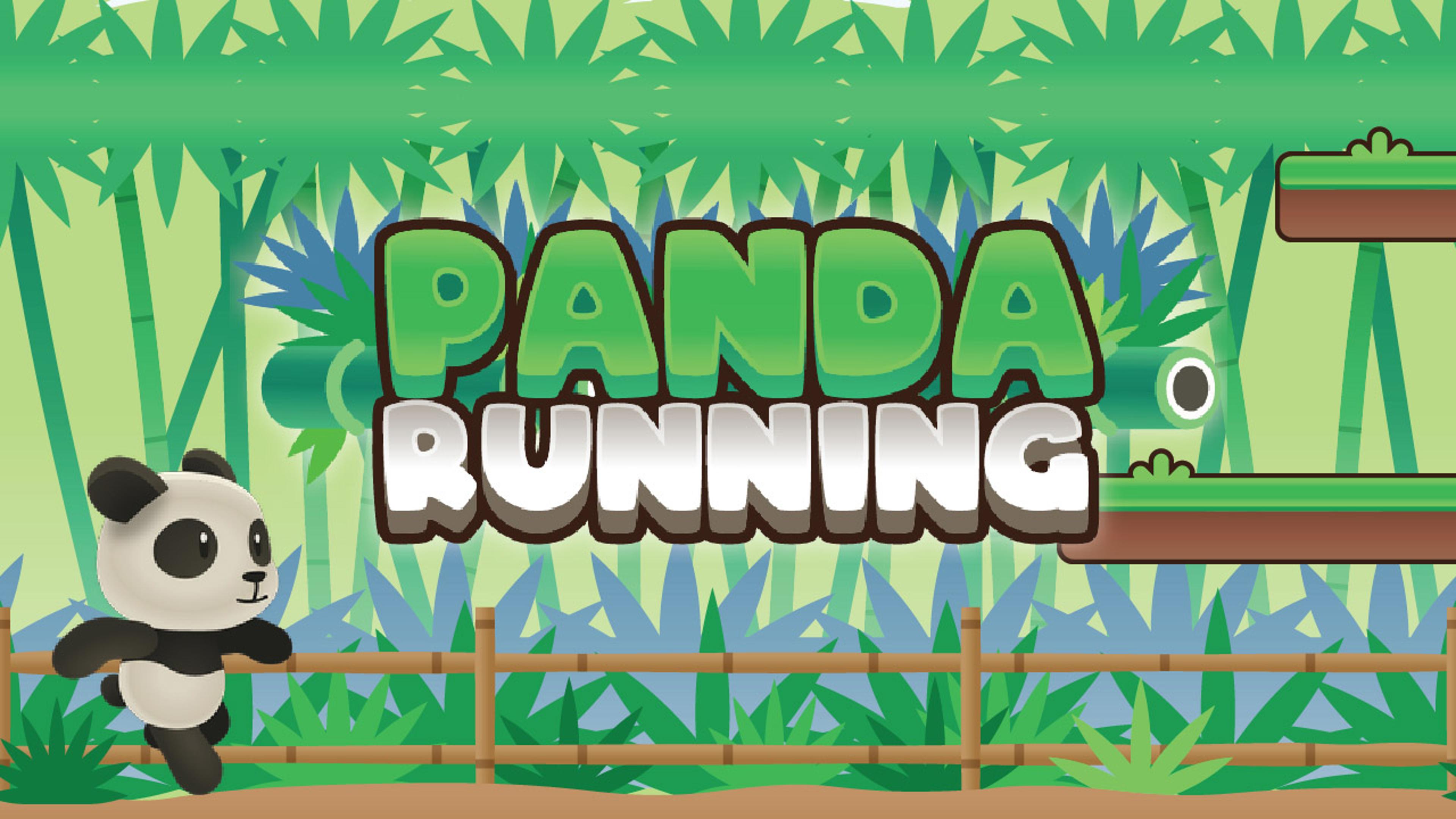Panda Running Logo
