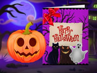 Happy Halloween Princess Card Designer Logo