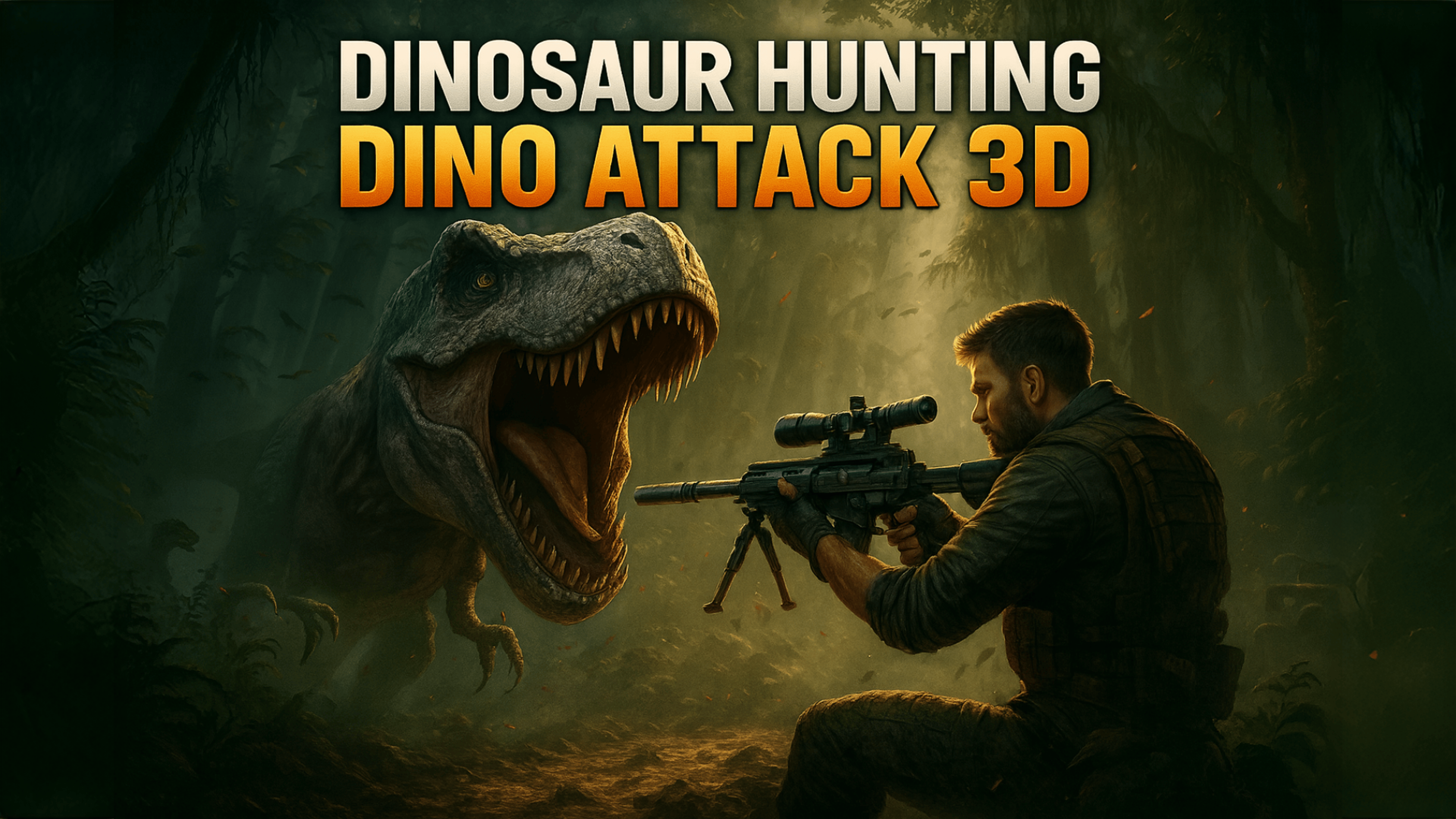 Dinosaur Hunting Dino Attack 3D Logo