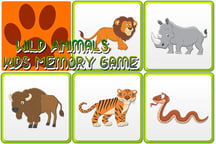 Kids Memory Wild Animals Logo