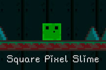 Square Pixel Slime Logo