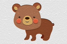 Cartoon Bear Puzzle Logo