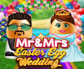 Mr and Mrs Easter Egg Wedding Logo