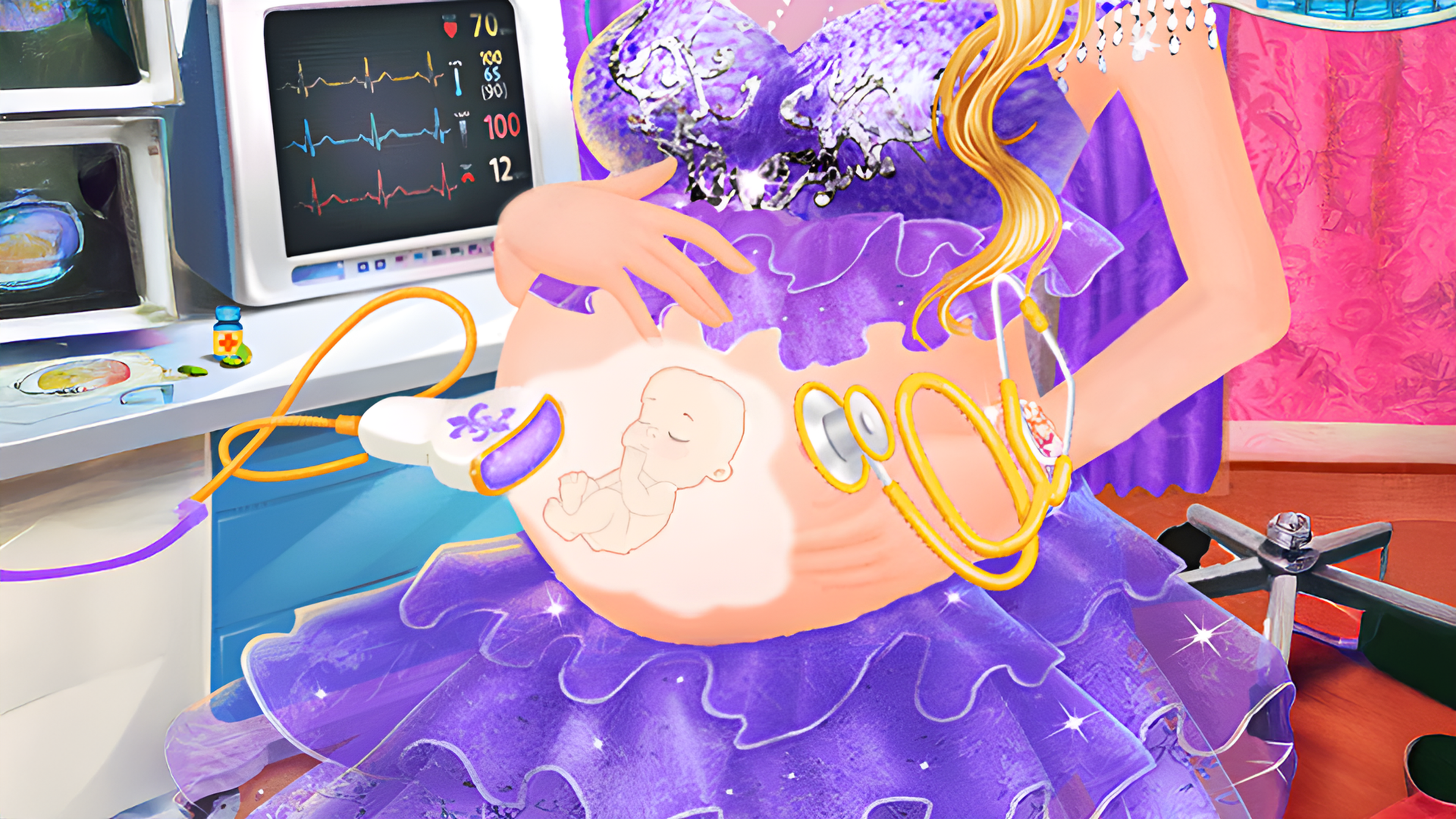 Pregnant Princess Caring Logo