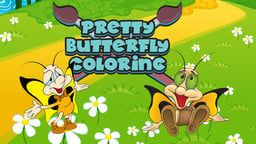 Pretty Butterfly Coloring Logo