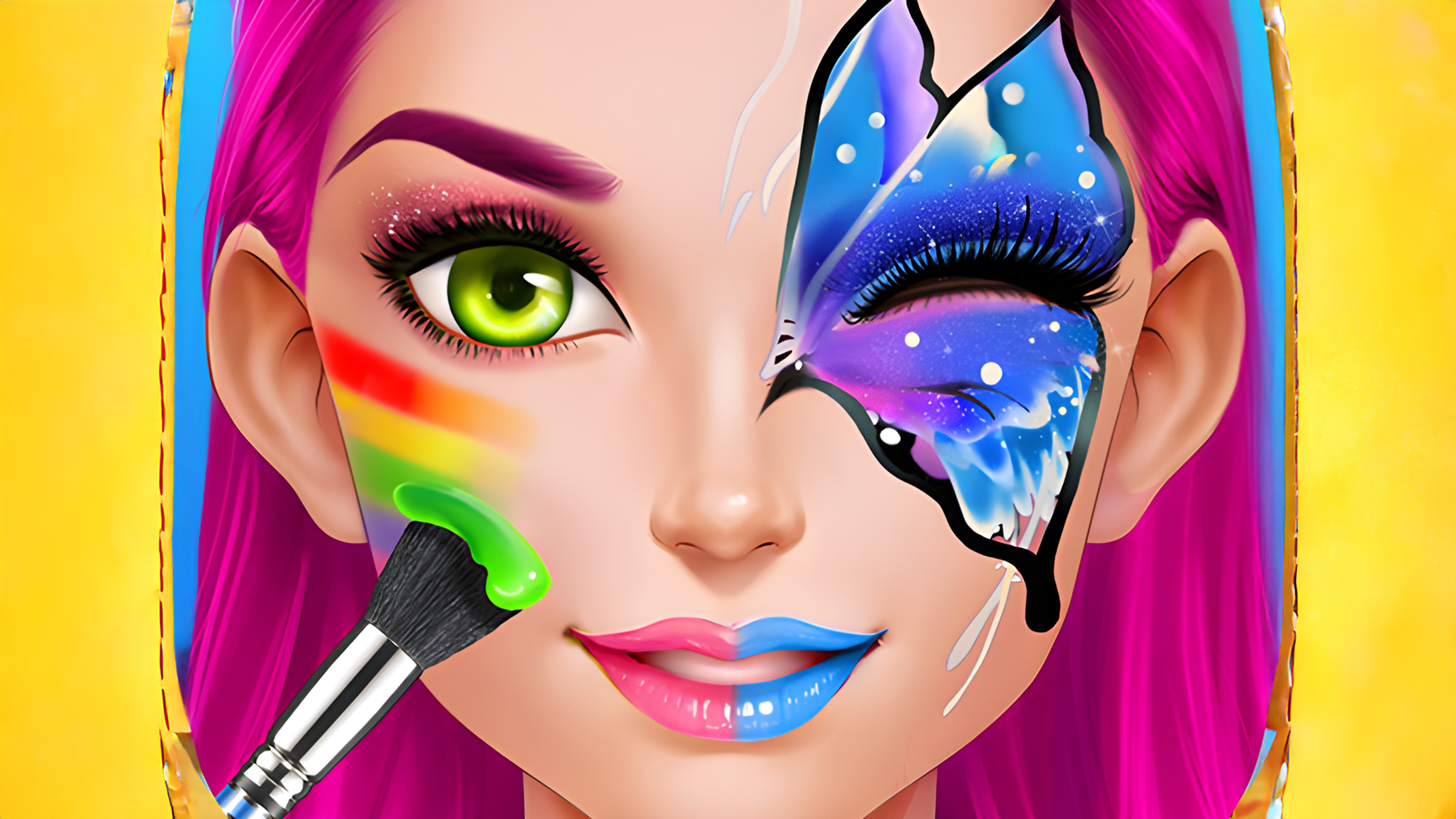 Face Paint Party! Girls Salon Logo