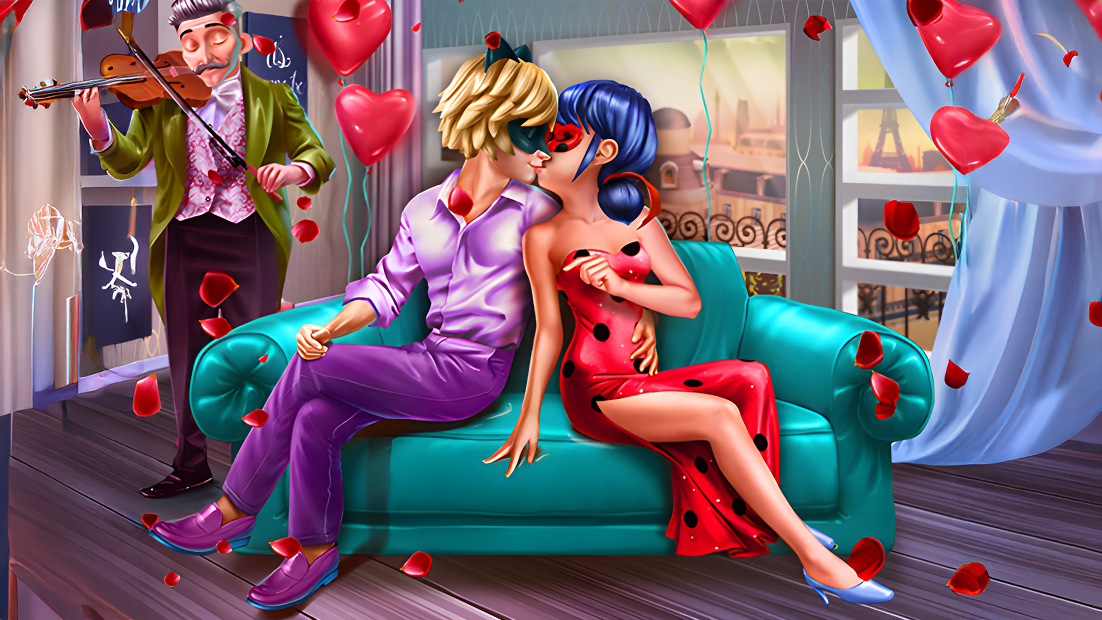 Dotted Girl Romantic Anniversary Logo