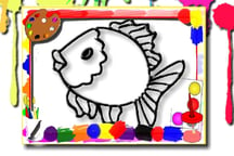 Fish Coloring Book Logo