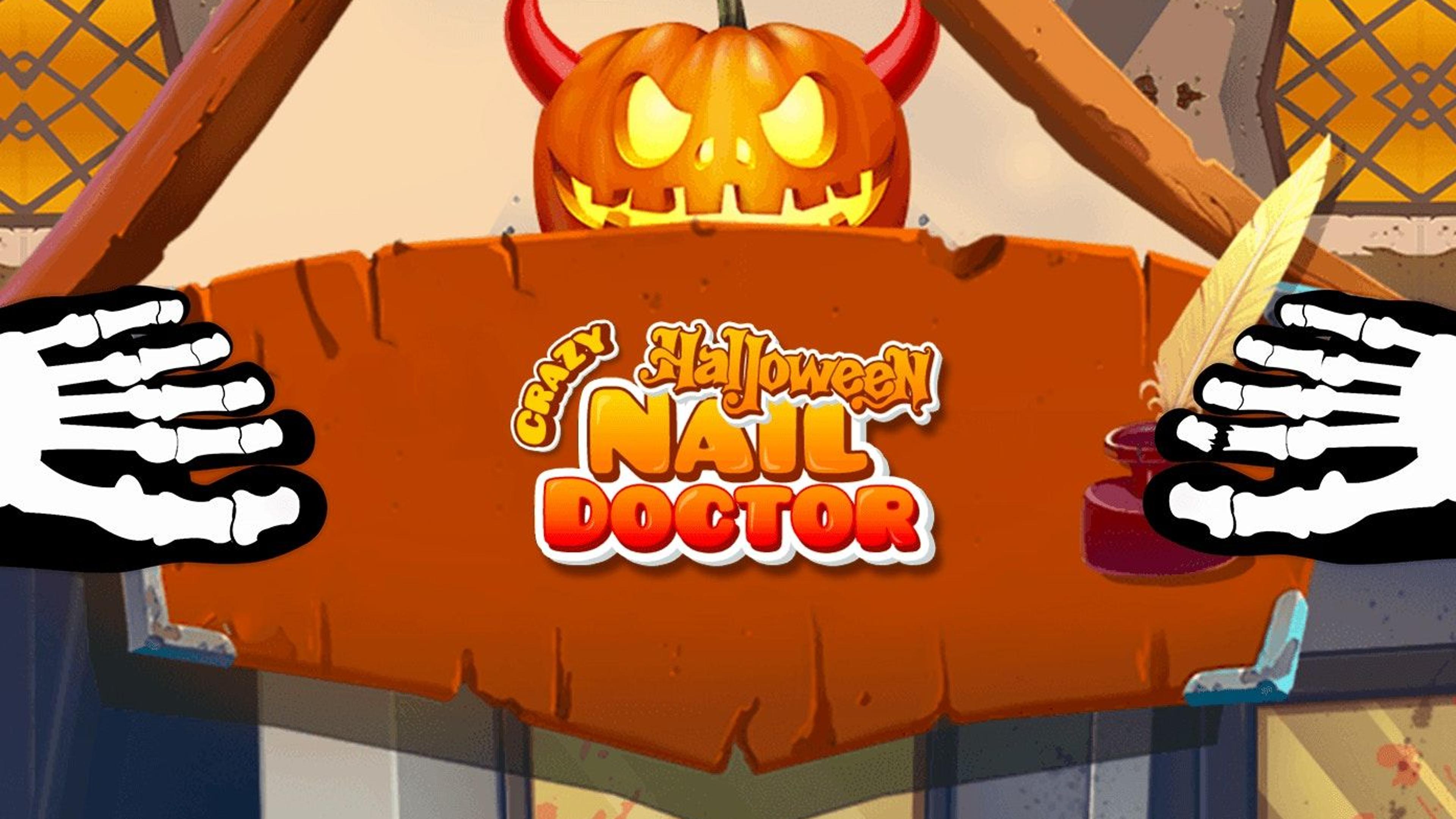 Crazy Halloween Nail Doctor Logo