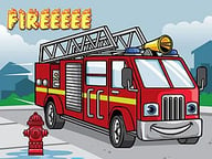Fire Truck Jigsaw Logo