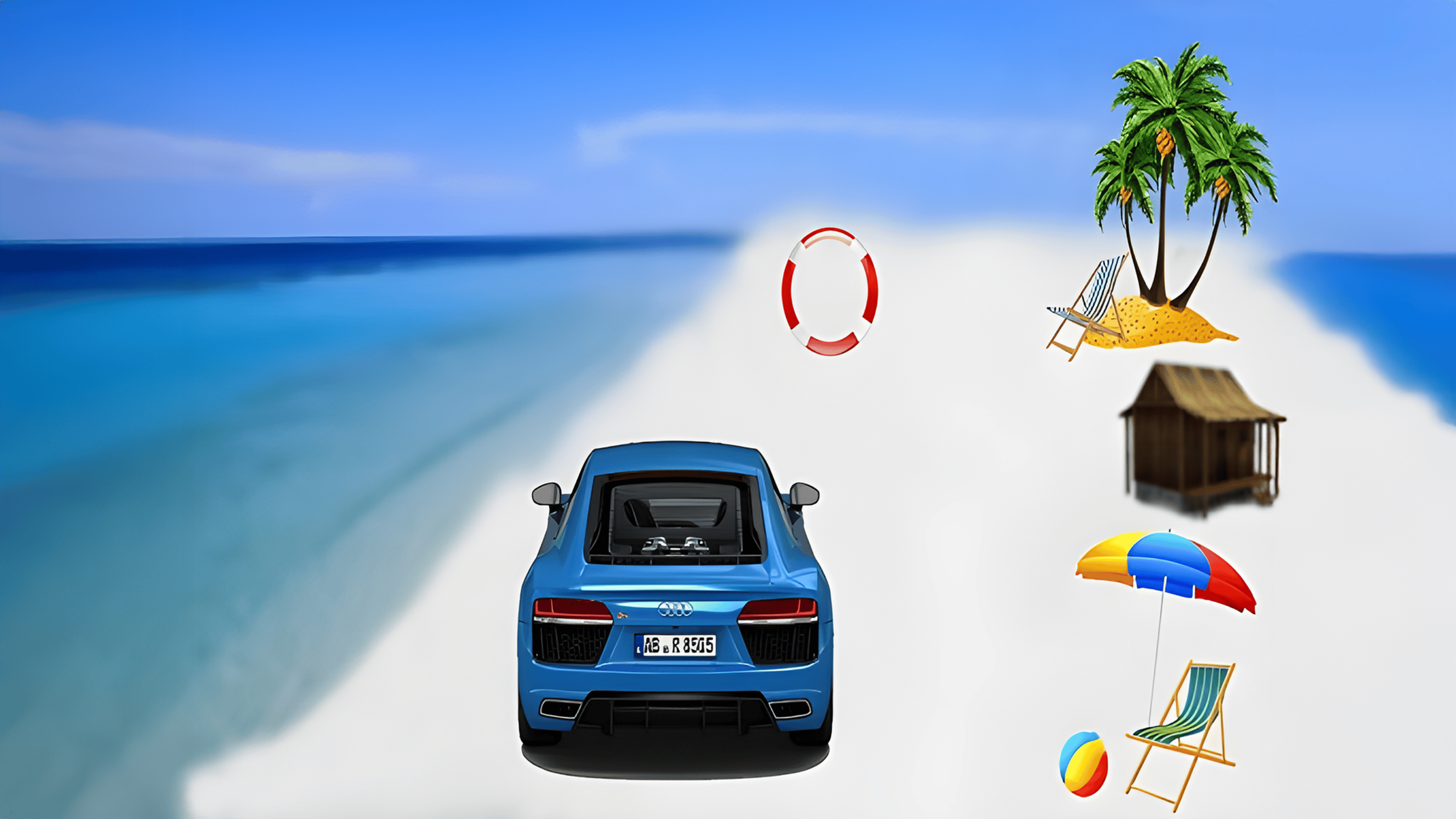 Mega Water Surface Car Racing Game 3D  Logo