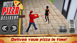 Fast Pizza Delivery Boy Game 3D Logo