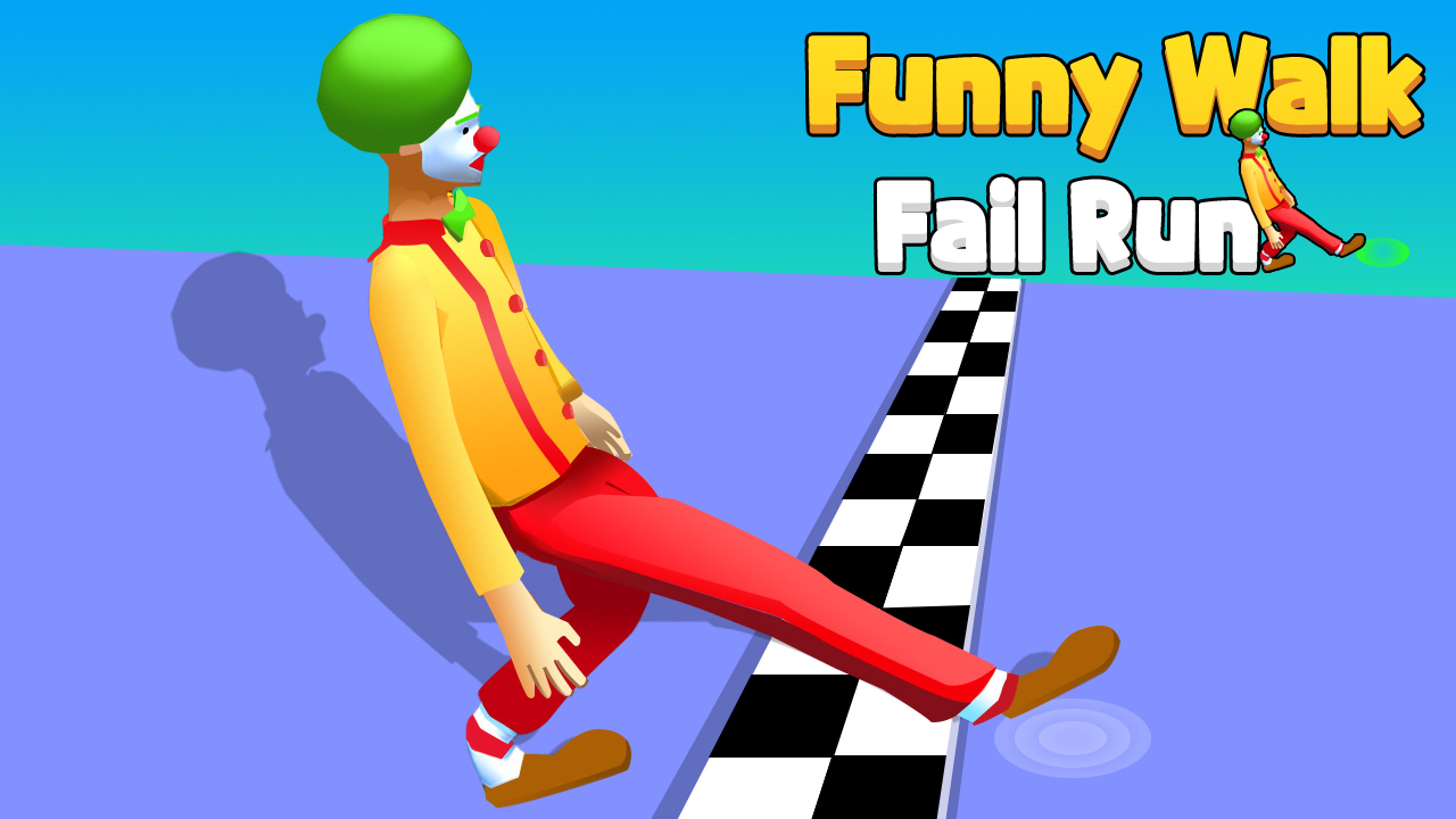 Funny Walk Fail Run Logo